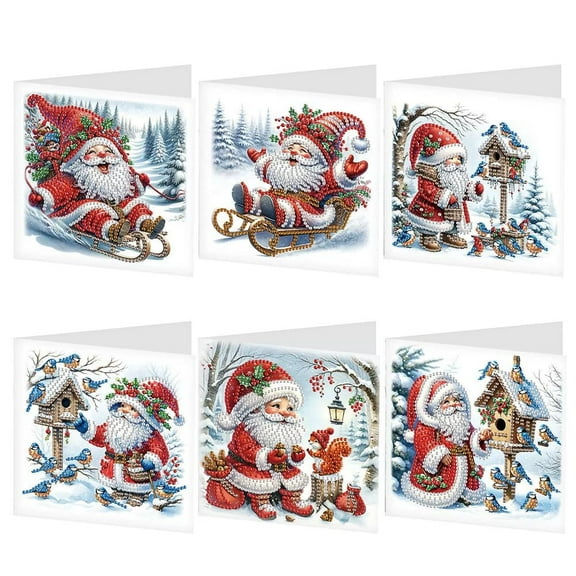 Diamond Art Greeting Cards Christmas Snowman DIY Kit