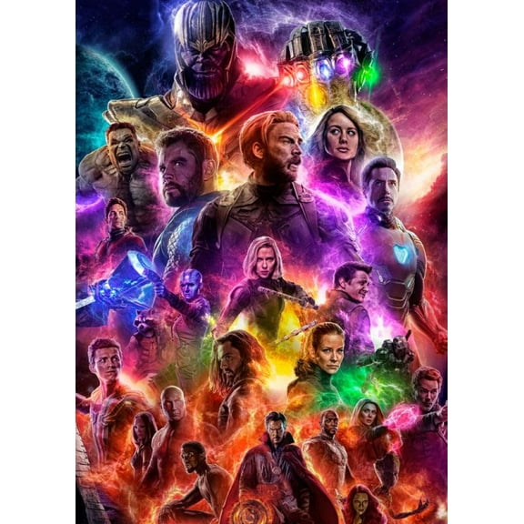 Diamond Art Painting Kit The Avengers 5D Full Diamond, DIY Diamond Art Kit for Adults, Gemstone Art Painting, Beginners Craft Wall Decoration 12x16inch