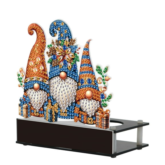 Diamond Art Painting Kit Candlestick, Three Gnomes Best Friends Pattern