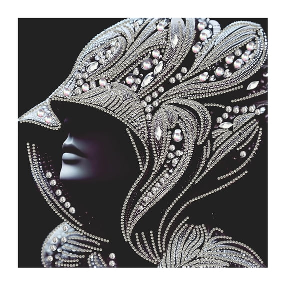 Brysta Rhinestone Diamond Art Painting Kit Gown Lady for Adults & Beginners, DIY Partial ...