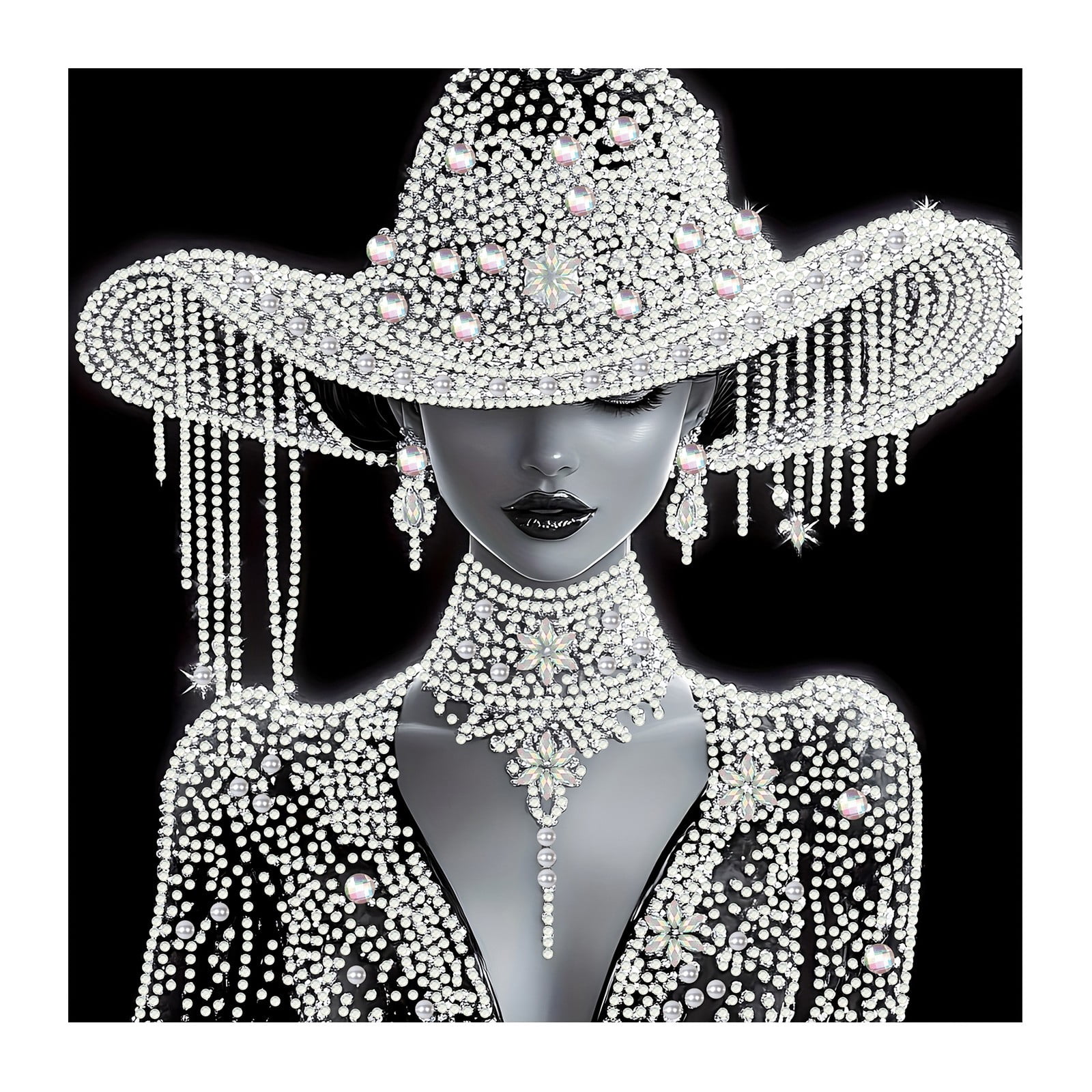 Diamond Art Painting Kit Gown Lady for Adults & Beginners, DIY Partial ...