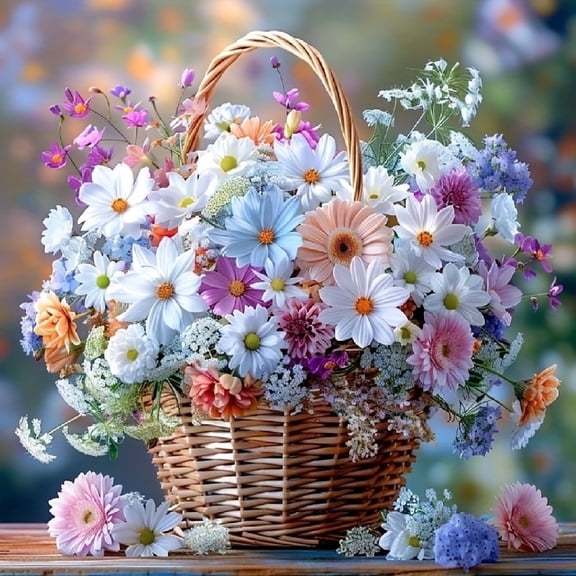 Diamond Art Painting Kits for Adults,Flowers 5D Diamond Painting Dots Art Kits for Adults Beginner, DIY Full Round Gem Crystal Art Paint by Diamond, Home Wall Decor 14x 14 in