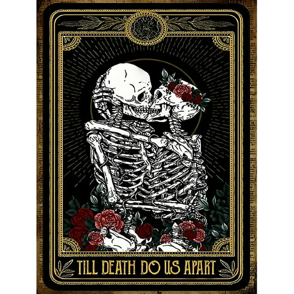 Diamond Art Painting Kits for Adults,Skeleton Couple Kissing 5D Diamond Painting Dots Art Kits for Adults Beginner, DIY Full Round Gem Crystal Art Paint by Diamond, Home Wall Decor 12x 16 in