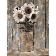 BYGFHLYW Diamond Art Kits for Adults, White Sunflower 5D Diamond Painting Kits for Beginner,Full Round Gem Art, Home Wall Decor and Gift 12x 16 in