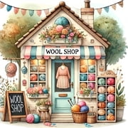 BYGFHLYW Diamond Art Painting Kits for Adults,Wool Shop 5D Diamond Painting Dots Art Kits for Adults Beginner, DIY Full Round Gem Crystal Art Paint by Diamond, Home Wall Decor 14x 14 in