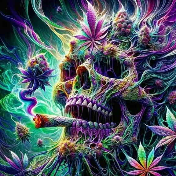 Diamond Art Painting Kits for Adults,DIY Skull Diamond Painting Kits Full Drill Diamond Diamond Art for Home Decor 11.8X11.8 Inch