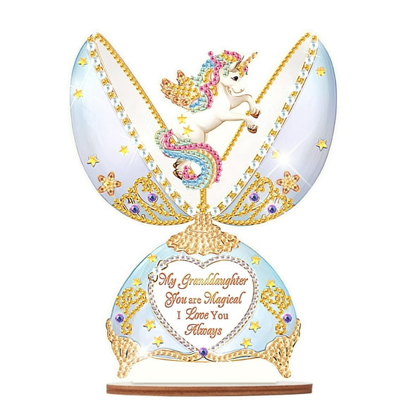 Diamond Art Painting Ornament, Broken Horse Unicorn Animal Tabletop Decoration Special Shape Diamond Art for Home Decor Ornaments and Gifts