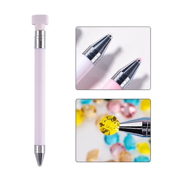 Diamond Art Pens, DIAMOND Pen,Diamond Drawing Pen With Adhesive Wax 5D Diamond Drawing Tools, Diamond Art Accessories,Rhinestone Picker Tool Diamond Art Refillable Wax Pen(Pink+Wax)