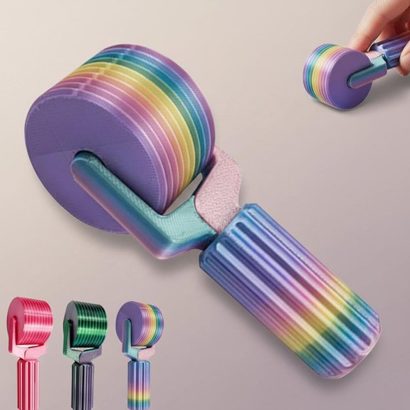 Diamond Art Roller - Diamond Painting Tools, DIY Craft Tool for Rhinestone Embroidery, Easy-Grip Hand Roller, Detachable Accessories (Rainbow Color)