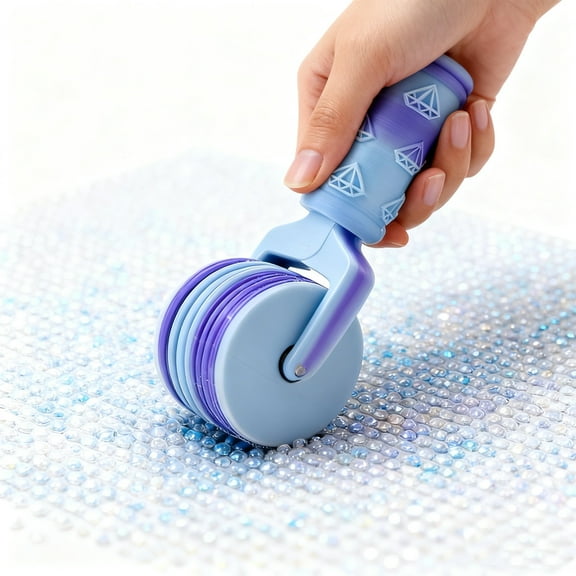 Diamond Art Roller Diamond Painting Tools Essential DIY Craft Tool for Rhinestone Embroidery Easy-Grip Hand Roller Detachable Diamond Painting Tools and Accessories (Blue)