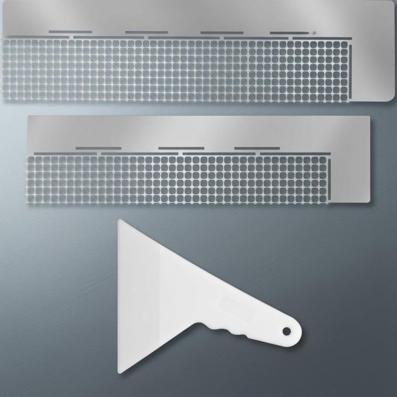 Diamond Art Ruler Set, Stainless Steel Grid Fix Tool for Diamonds Drawing DIY, Accessories Painting with Blank Grids for Crafts, Round Full Partial Drill Tools - 5D