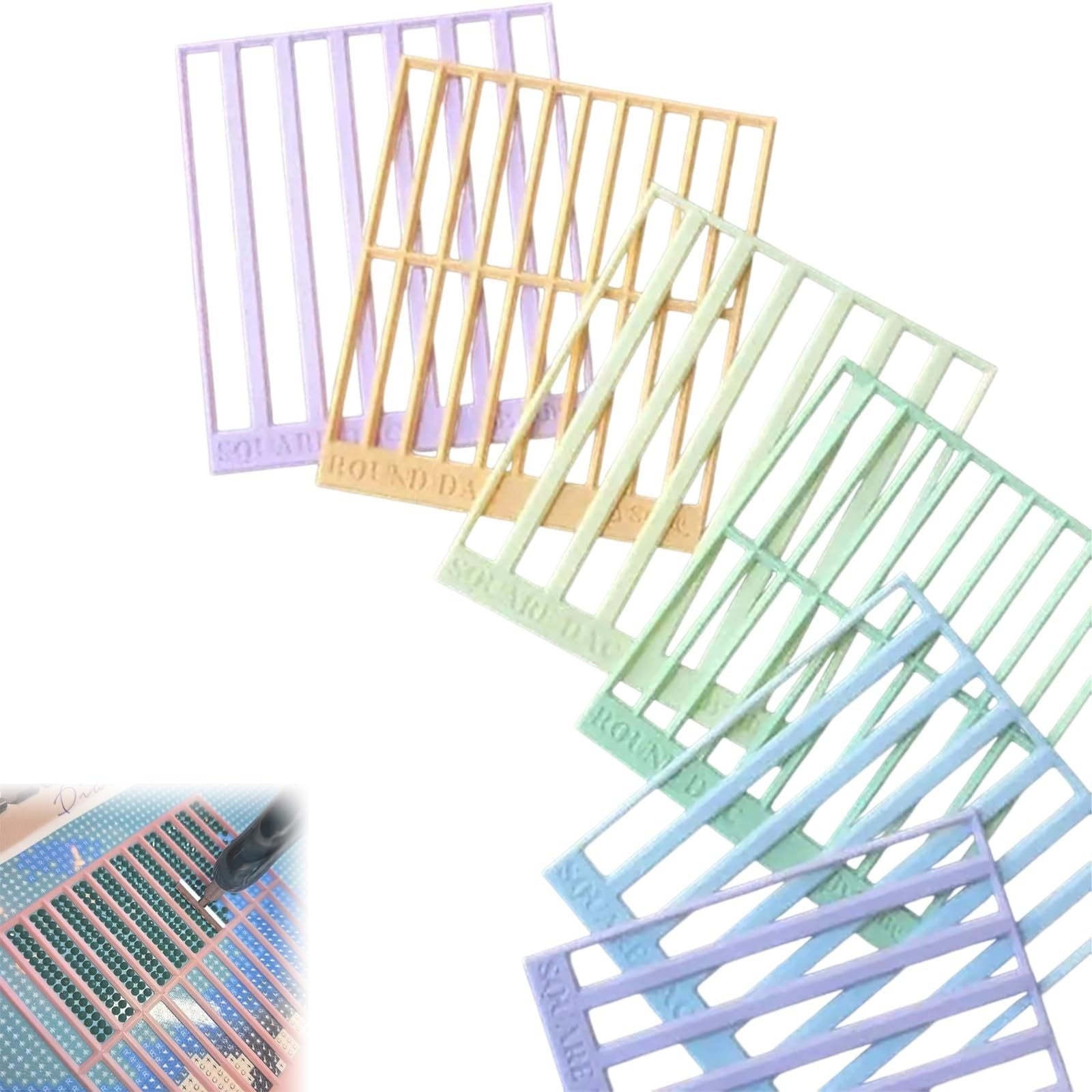 Diamond Art Rulers - Square and Round rulers with Fixed Tools,Precise ...