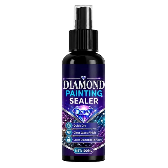 Diamond Art Sealer Spray, 100ml Quick Dry Clear Finish, Permanent Hold for Diamond Paintings and Puzzles, No Yellowing