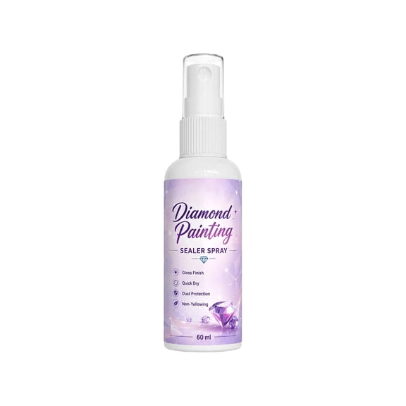 Diamond Art Sealer Spray 60ml 120ml Streak-Free Gloss Top Coat Permanent Protective for Hobby Craft Lovers and Pearl Art by MPOISVA