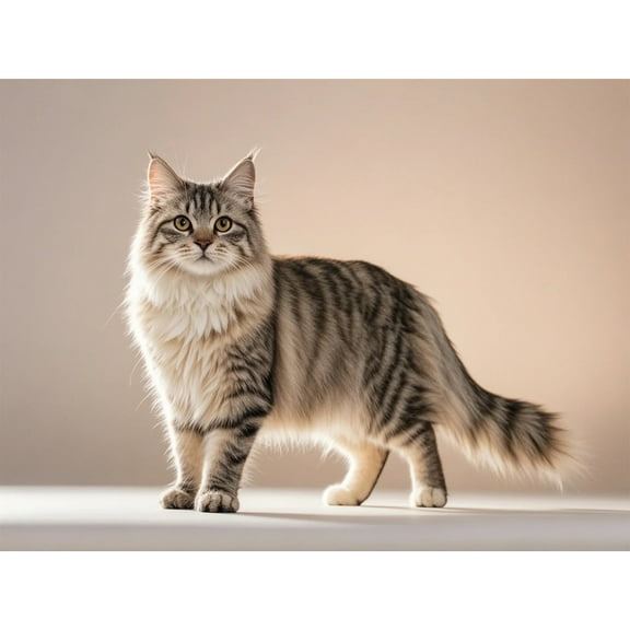 Diamond Art Siberian Cat Kitten 5D Diamond Painting DIY Kits Full Round Drill Beads by Number Mosaic Embroidery Arts and Crafts for Living Room Home Wall Decor 12x16 inch / 30x40cm