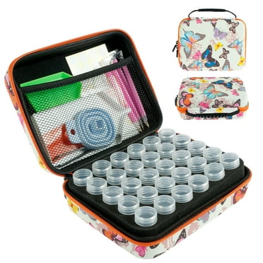 Diamond Art Storage Box 60/30 Slots Beads Storage Box Shockproof Diamond Storage Case Portable Lightweight Diamond Art Storage Containers with Diamond Art Accessories and Tools Kit for DIY Art Craft
