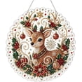 thumbnail image 1 of Diamond Art Suncatcher Kit, Christmas Pearl Diamond Art Hanging Ornament Kit with Crystal Beads, DIY Window Art Kit Featuring Santa, Reindeer, Wreath, Tree and Stocking Decorations, 1 of 3