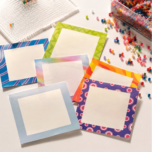Diamond Art Tools and Accessories, Non-Stick Diamond Painting Release Paper, 4X4 Inch Reusable Frame Sheet for Displaying Beads, 6 Assorted Vibrant Patterns 5 Sheets Per 30pc