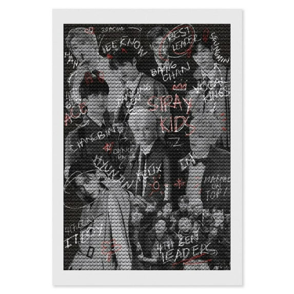 Diamond Arts Kits for Adults - Stray Kids Full Drill Diamond Arts for Beginners, Round 5D Paint with Diamonds Gem Art Painting Kits for Home Wall Decor Gifts