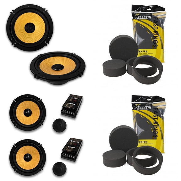 Diamond Audio 6.5" DMDX Component Speaker Upgrade kit - INCLUDES Fast Rings- DMDX65C, DMDX65, RKFR6