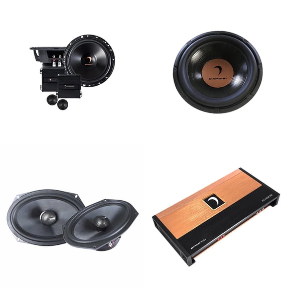 Diamond Audio Complete 5-Channel Audio Upgrade  HX1200.5 Amp + H65S Components + DES692 Coaxials + HXP104 10" Sub