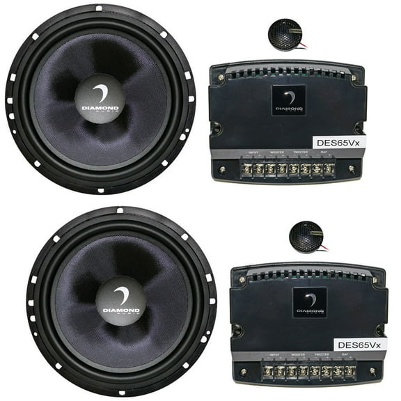 Diamond Audio DES65C 6.5" 2-Way Component System 25mm Aluminum Dome Tweeter