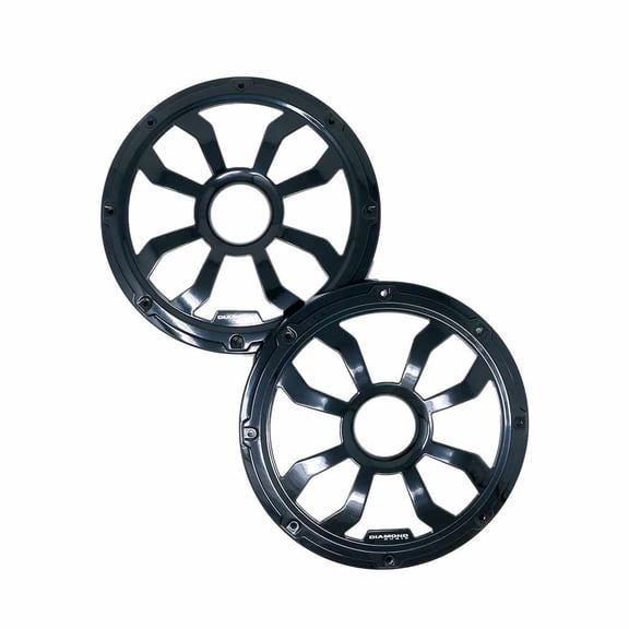 Diamond Audio HXM65FBB Motorsport 6.5" Flush Mount Speaker Grills, Pair, Black/Black