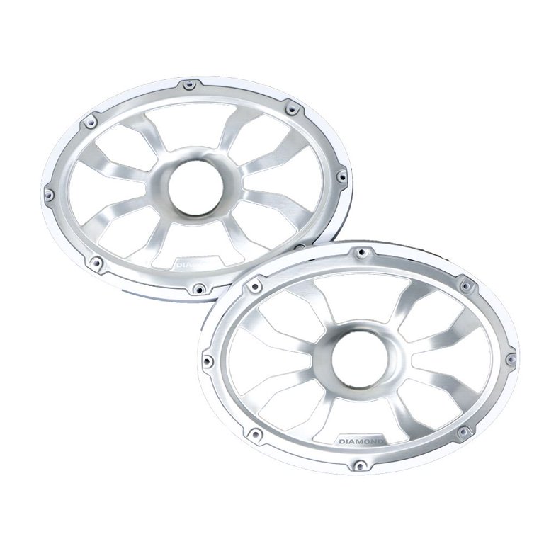 CERWIN Vega SM69FGB 6x9 Inch Flush Mount Speaker Grills (Pair) - Black High Gloss UV Coated For Car Audio