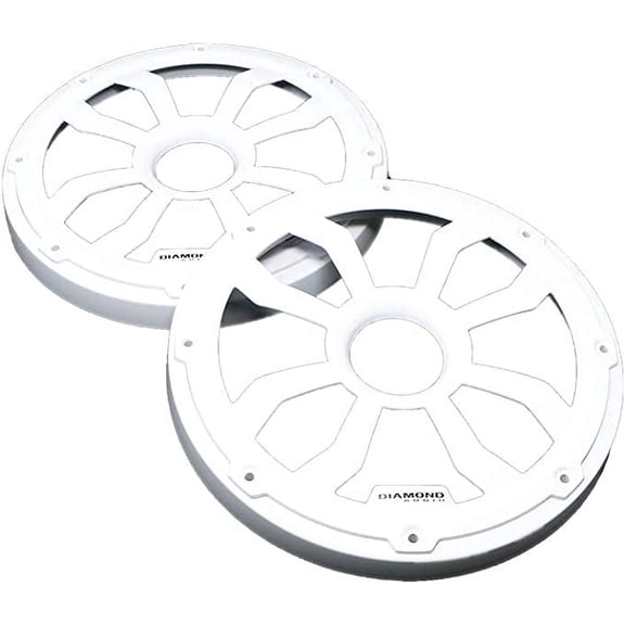 Diamond Audio 8" Flush Mount Speaker Grills, Pair (White) - HXM8FWW