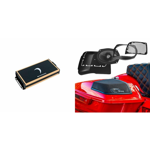 Diamond Audio MICRO82U MICROBU 2 Ch 600W Amplifier with MSMS692LK '14-'23 HD Cut In Speaker Lid Kit with MS692CX