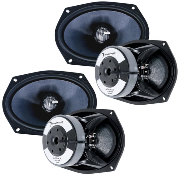 Diamond Audio MS69CX 6"x9" MS Series 2-way Coaxial Speakers 2000W Peak (500W RMS) (2-Pairs, 4-Total)