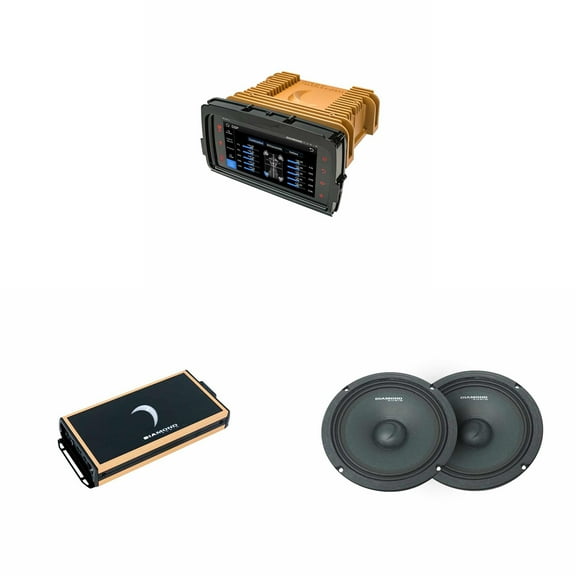 Diamond Audio MSHD14 '14-23 HD Plug-N-Play Digital Media Receiver with Micro82U 2 Ch Full Range Class D Amplifier and 1 Pair of MSPRO65 4-Channel Full Range Class D Amplifier