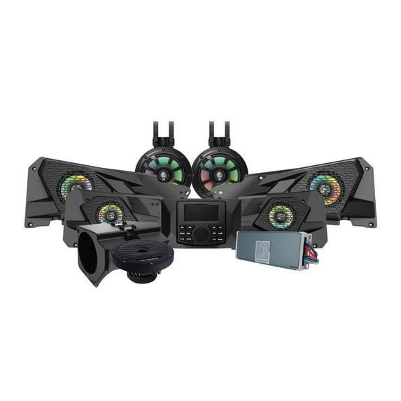 Diamond Audio MSRZRKM34 2014+ RZR© 2DR / 4DR 6.5" 2-Way Power Sports All Weather Coaxial Speaker 6-Channel Full Range Class D Waterproof Amplifier - MSRZRKM34