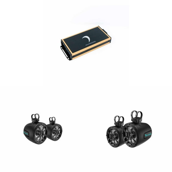Diamond Audio Powersports Bundle - 6.5' and 8" pods with amp - 8POD65F4B, POD8F4B, Micro84U
