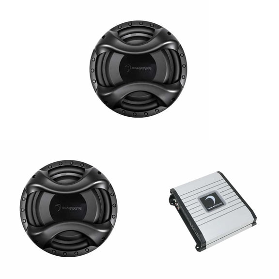 Diamond Audio Two Dmdsh Shallow 12" Dvc 2 200W Rms Subwoofers And One Dmd500.1D 1-Ch 500W Amp W/Remote