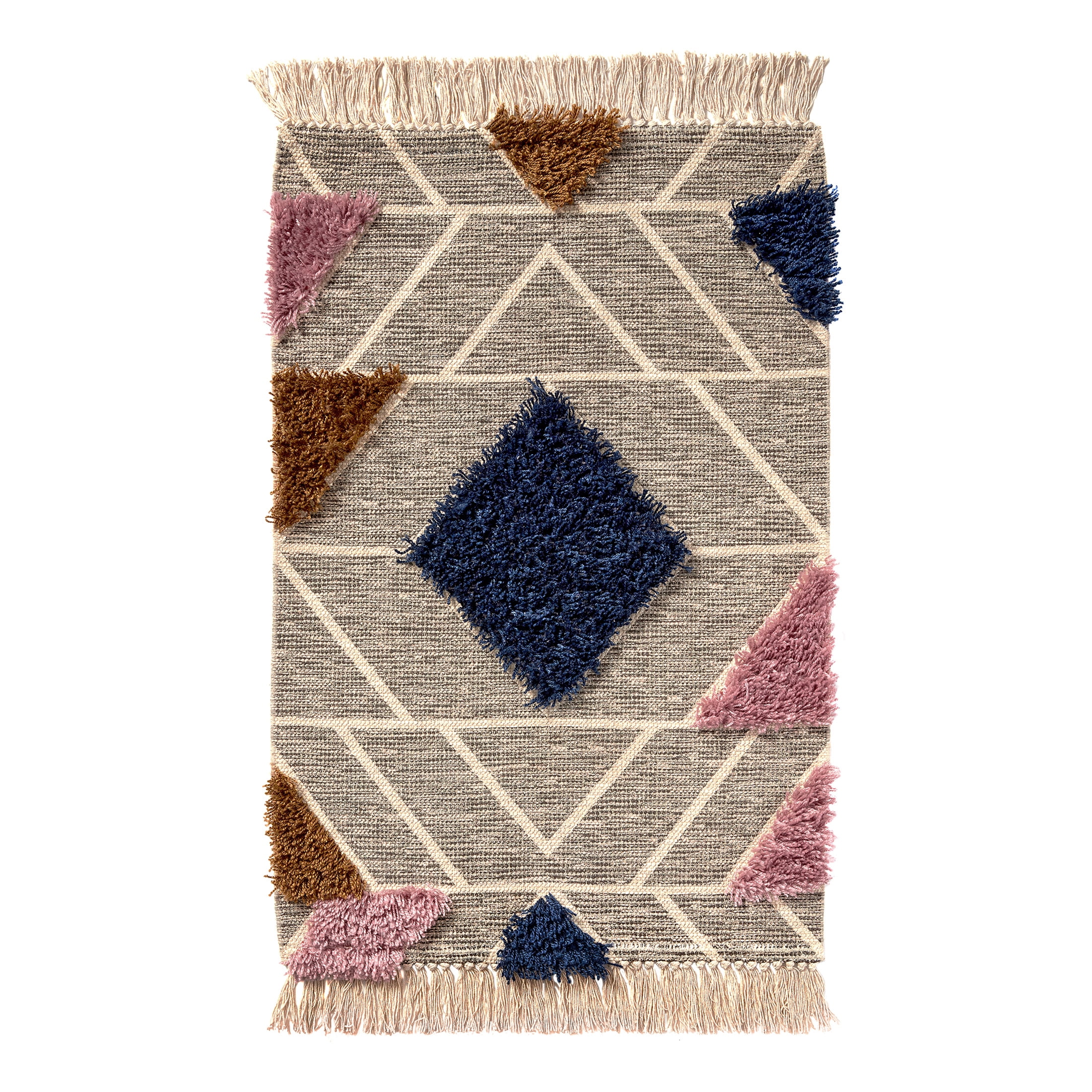 Diamond Aztec Tufted Flat Weave Accent Rug 2"x3" by Drew Barrymore Flower Home