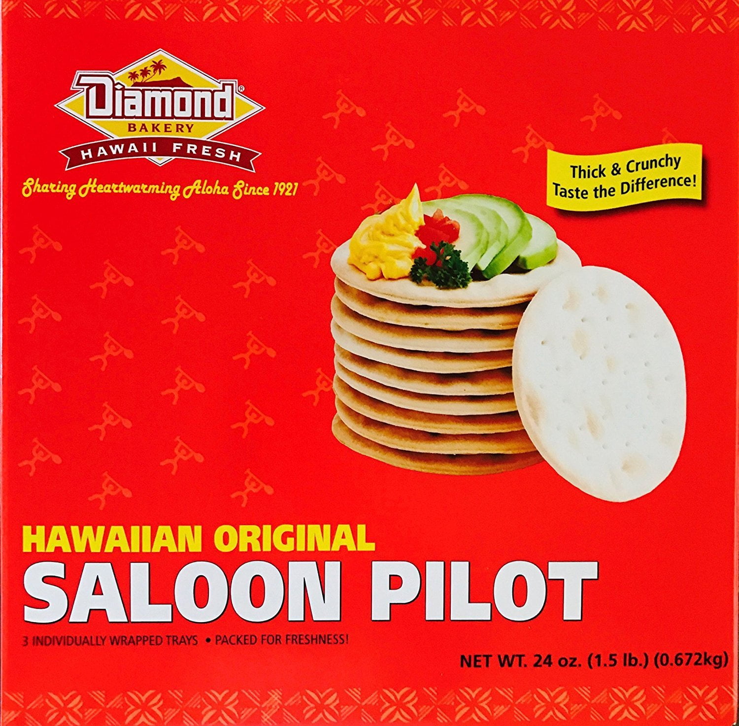 Diamond Bakery Hawaiian Original Saloon Pilot Crackers Large Box