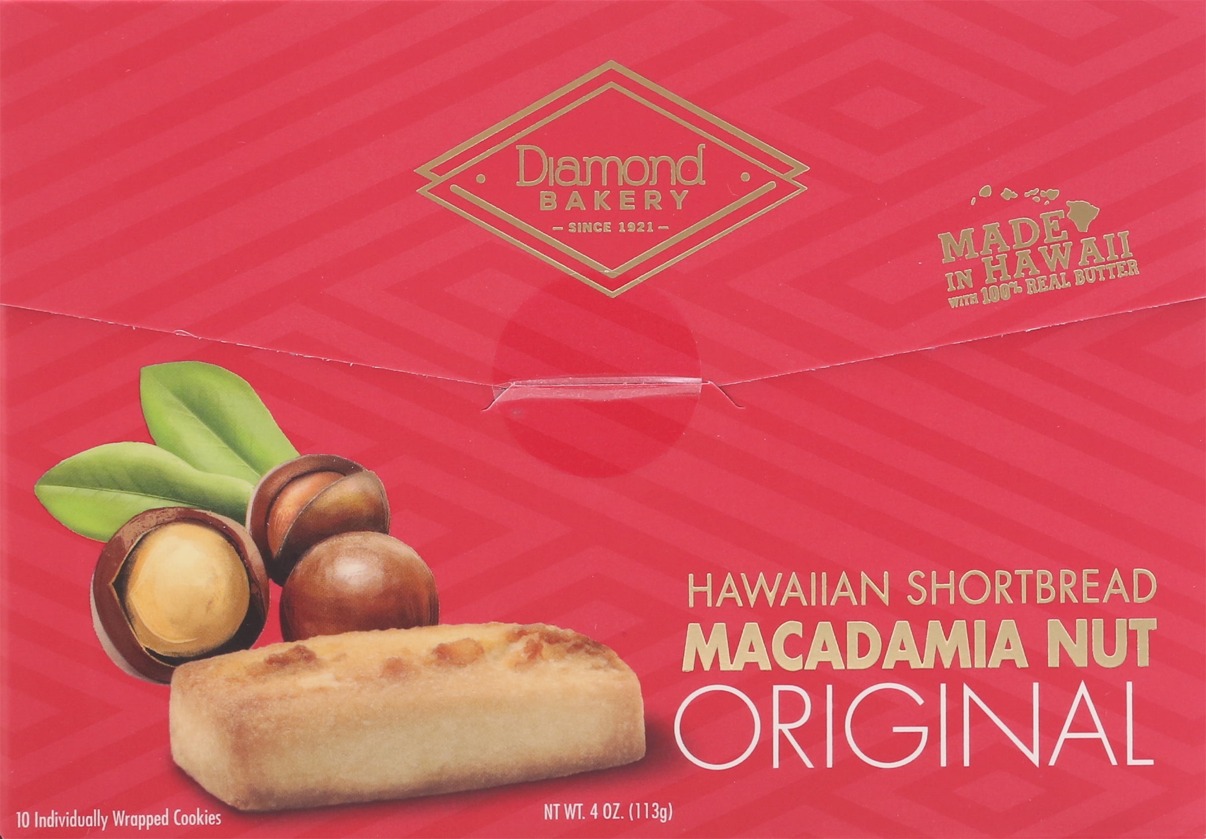 Diamond Bakery Hawaiian Shortbread Macadamia Nut Cookies, 4 oz