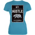 thumbnail image 1 of Diamond Bear Hustle California Juniors Soft T Shirt Aqua LG, 1 of 1