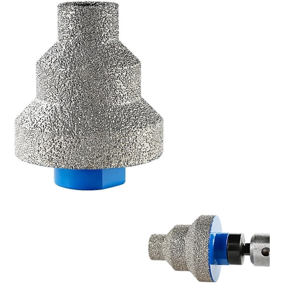 Diamond Beveling Chamfer Bits for Tile, Marble, Glass, Granite, Ceramic, Drill Bit for Woodworking, Countersink Drill Bit for Enlarging, Shaping, Trimming Existing Holes(1 PACK Silver)