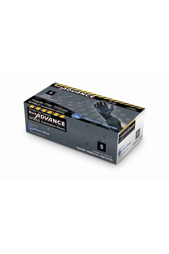 Diamond Black 6 mil Nitrile Exam Gloves, Case of 1000, Powder-Free, Latex-Free, IF63