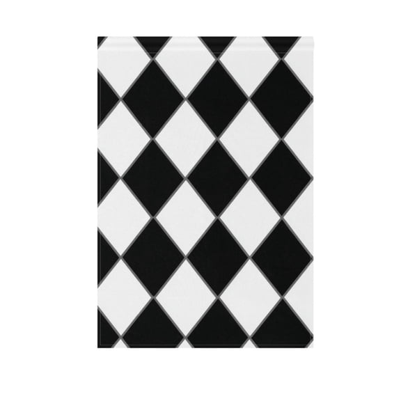 Diamond Black and White Grid Garden Flag Double Sided 12 x 18/28 x 40 Inch Yard Flag Home Outdoor Yard Patio Lawn Decor