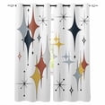 thumbnail image 1 of Diamond Blackout Curtains for Bedroom Living Room Darkening Curtains 63 Inches Long Modern Geometric Middle Century Grey Yellow Red Window Curtain 2 Panels Set Window Treatment Grommet Drapes 52"x63", 1 of 9
