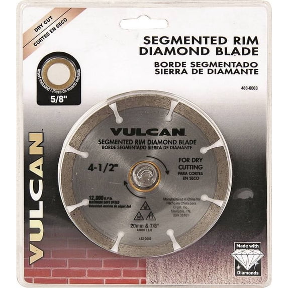 Diamond Blade Segmt Rim 4-1/2"
