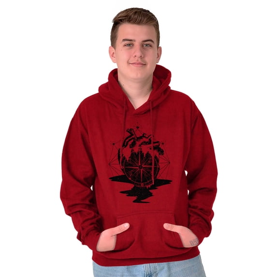 Diamond Bleeding Heart Compass Hoodie Sweatshirt Women Men Brisco Brands S