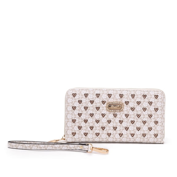 Diamond Bling Handmade Wristlet Wallet with Multiple Card Pockets