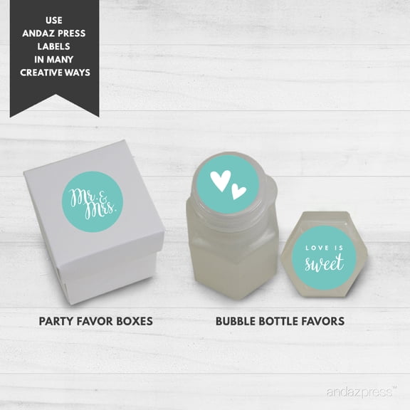 Diamond Blue Mr. & Mrs. Hersheys Kisses Stickers, 216-Pack