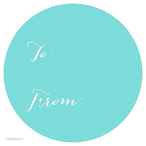Diamond Blue Whimsical To/From Circle Gift Labels, 40-Pack