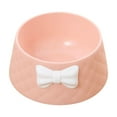 thumbnail image 1 of Diamond Bow Pet Bowl, 6" Break-Resistant Pet Feeding and Watering Bowl, 3.15" High, Suitable for Small Cats and Dogs, 1 of 6
