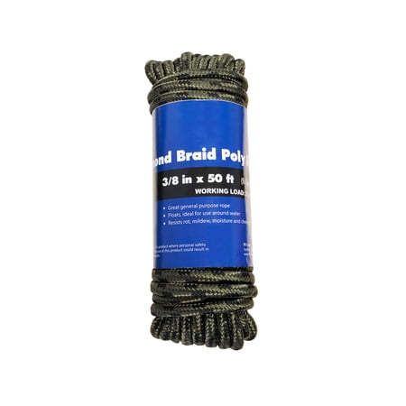 Diamond Braid Rope, Camo, Polypropyelene, 3/8" x 50'